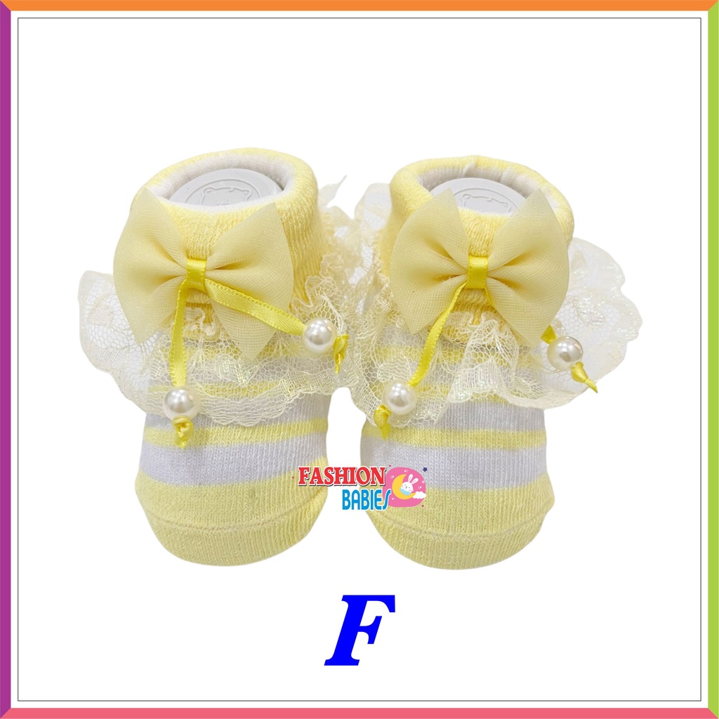 ❤ FashionBabies ❤ MAMIMU KAOSKAKI RENDA PITA / KAOS KAKI NEWBORN PREMIUM TEBAL