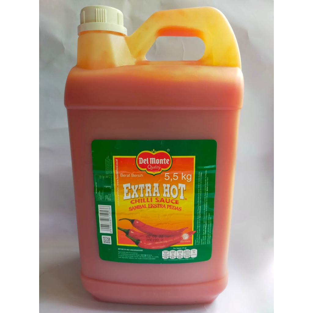 

Sambal Extra Pedas Del Monte Jerigen 5.5 kg Halal Free Bubble Wrap Dan Dus Tebal