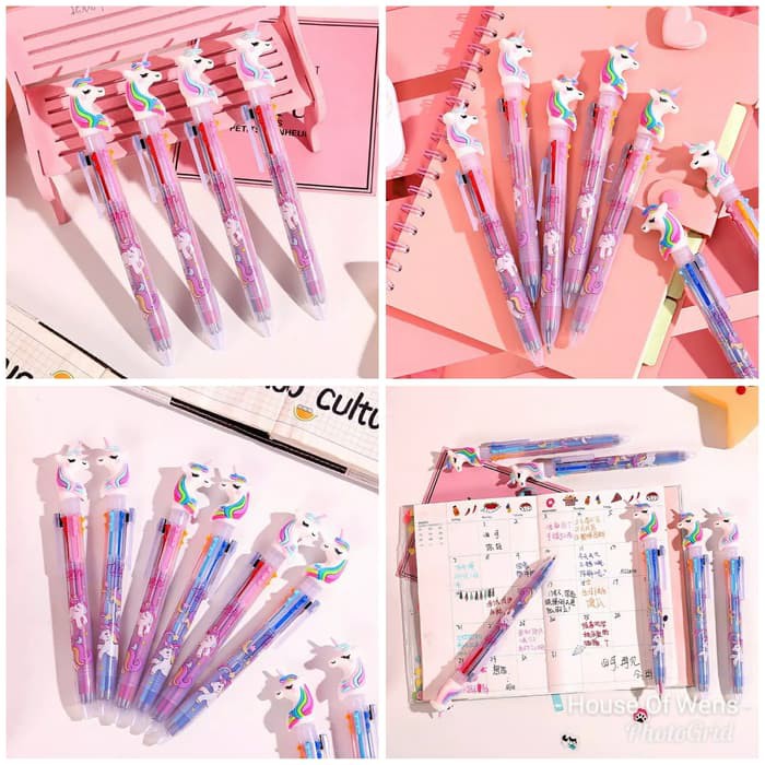 

NEW STOCK PEN RAINBOW UNICORN - PULPEN WARNA WARNI UNICORN
