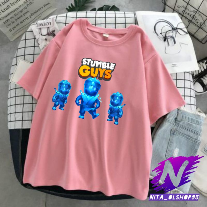 baju anak stumble guys kaos anak stumble guys atasan anak laki laki premium tiga ninja