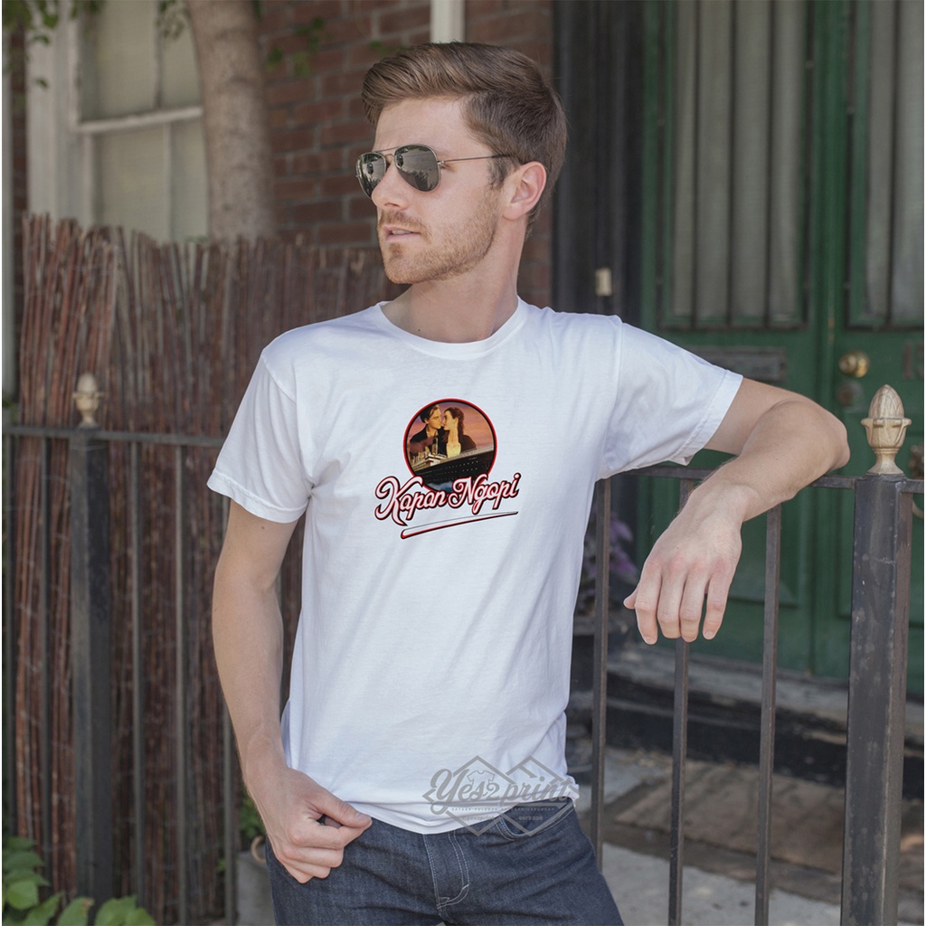Kaos Kapan Ngopi Cotton Combed
