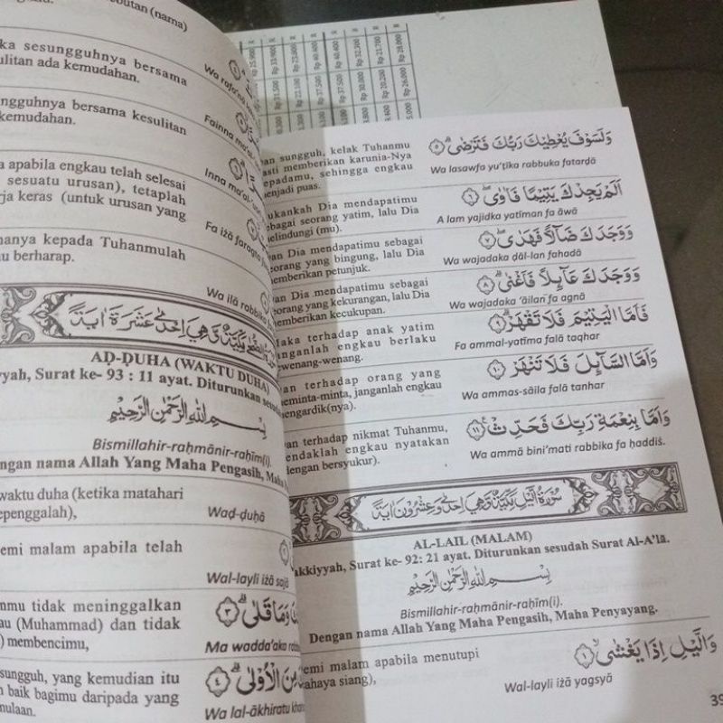 TERJEMAH JUZ AMMA BESAR KERTAS PUTIH