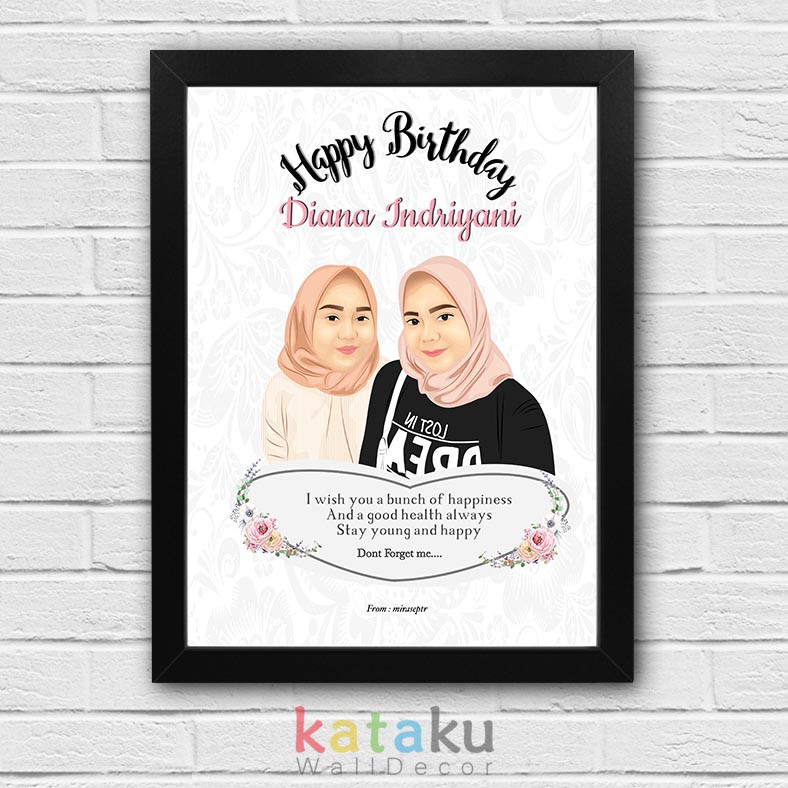 Ilustrasi Gambar  Foto Cetak Langsung Frame Kado Ulang 