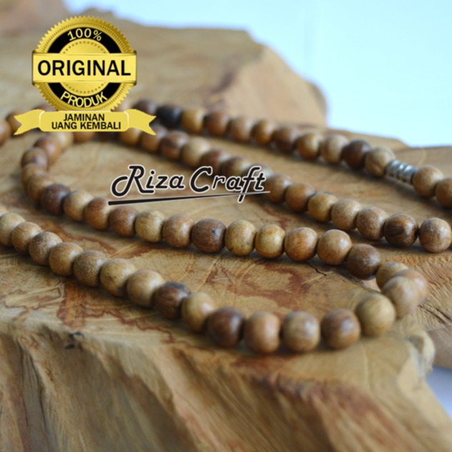 Riza craft Kalung Pria Wanita Cowok Cewek Kayu Gaharu Buaya Asli Wangi Kalimantan Super King Kualita