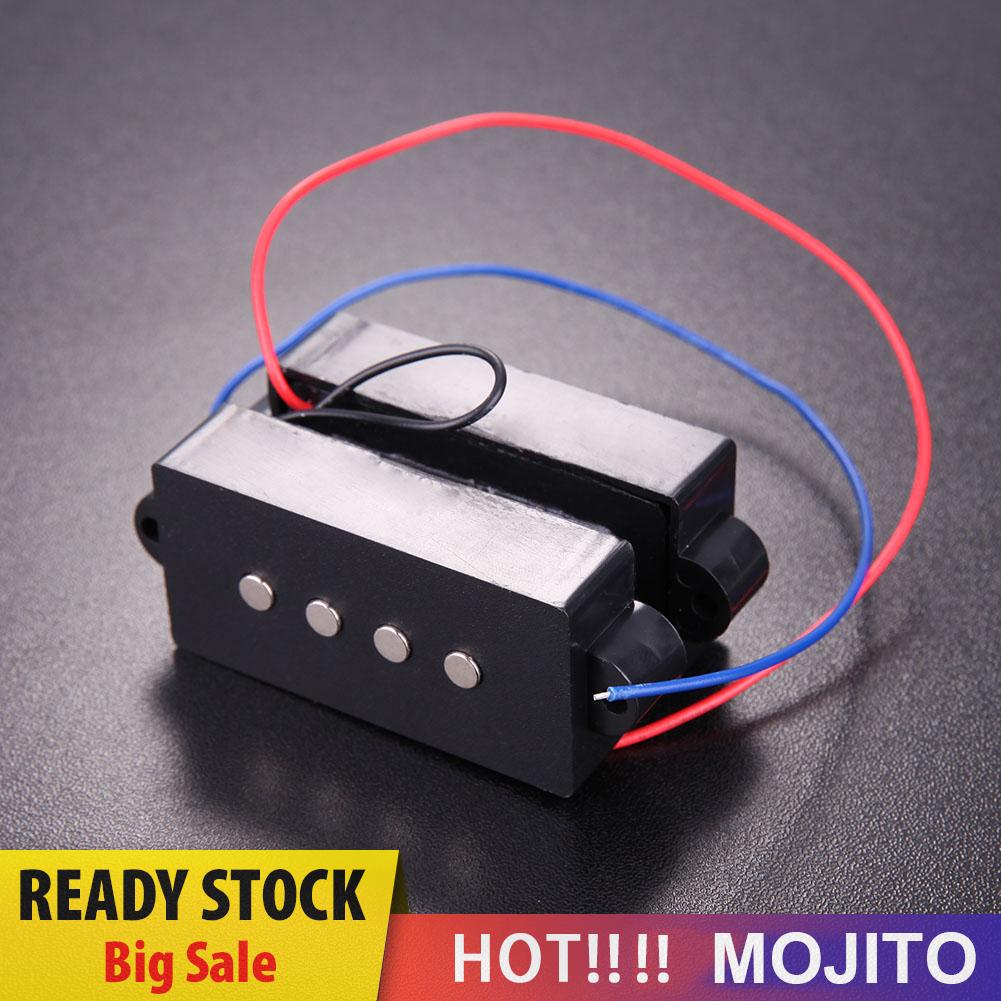 2pcs 4 Senar Noiseless Pickup Warna Hitam Untuk Pengganti Bass Presisi