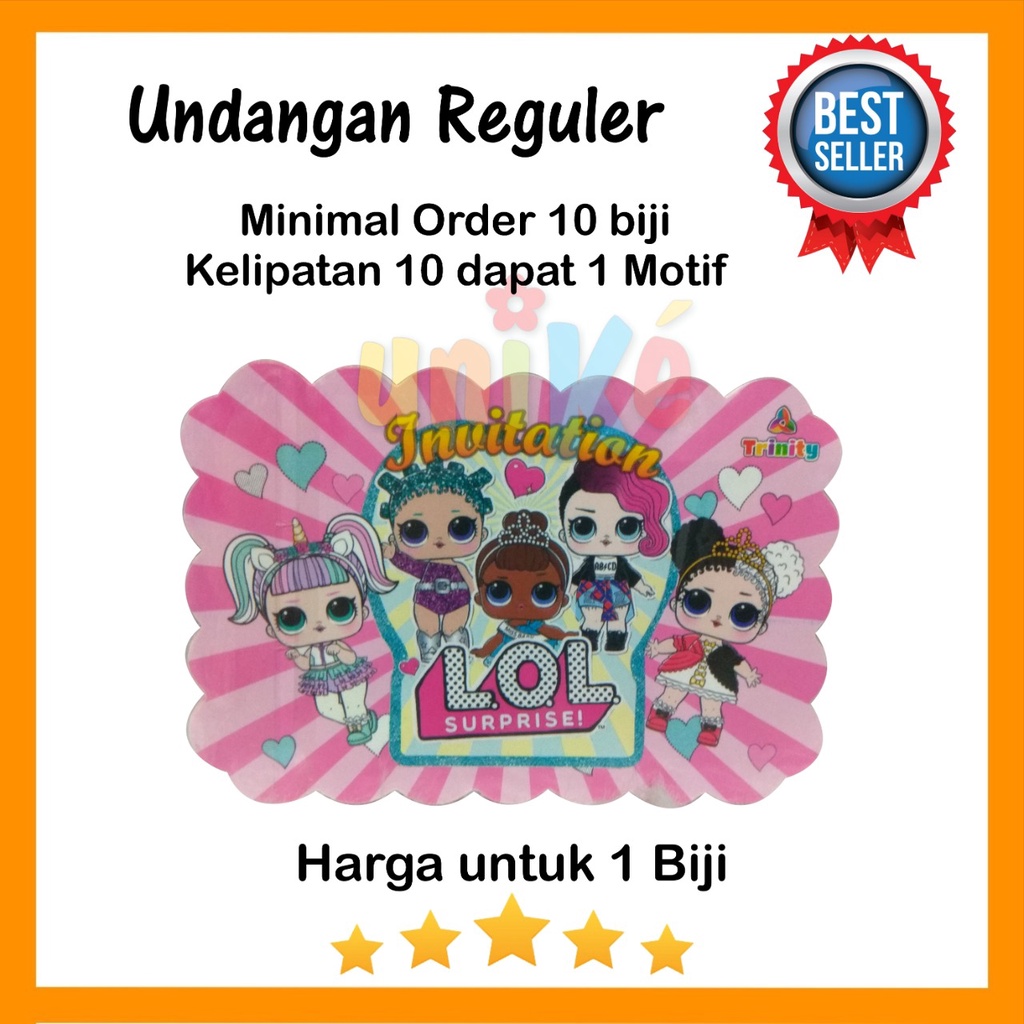 LOL Grosir Undangan Ulang Tahun Anak Karakter Disney Perlengkapan Pesta Ultah Harga Murah pernak per