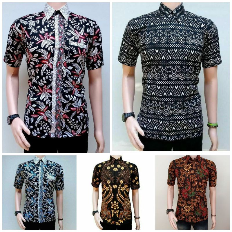 Hem Batik Lengan Pendek motif tradisional anak muda