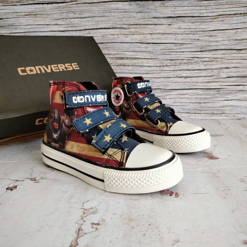 SEPATU CONVERSE ANAK CAPTAIN AMERICA PREMIUM HIGH QUALITY CONVERSE MARVEL KIDS