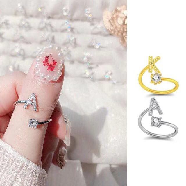 Alice 51 7Cincin Wanita 26 huruf Cincin Inggris Tembaga Alice 51 7Cincin Wanita 26 huruf Cincin Inggris Tembaga