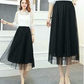 Kualitas Terbaik MIDI SKIRT / TUTU SKIRT / ROK MIDI IMPORT BAHAN TILE / ROK CANTIK CUCI GUDANG