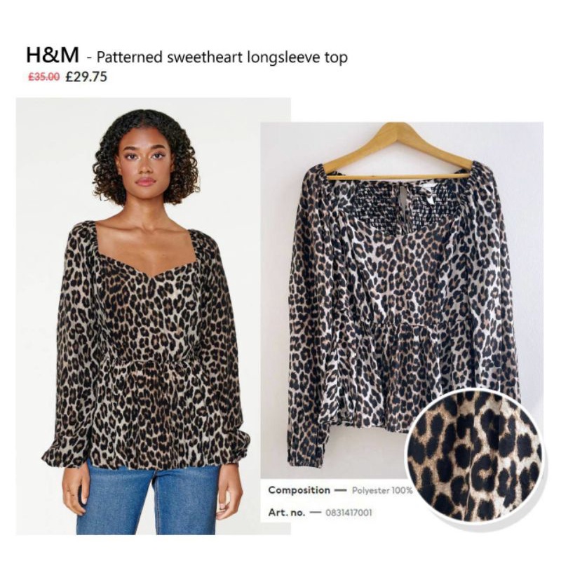 Hm patterned longsleeved top