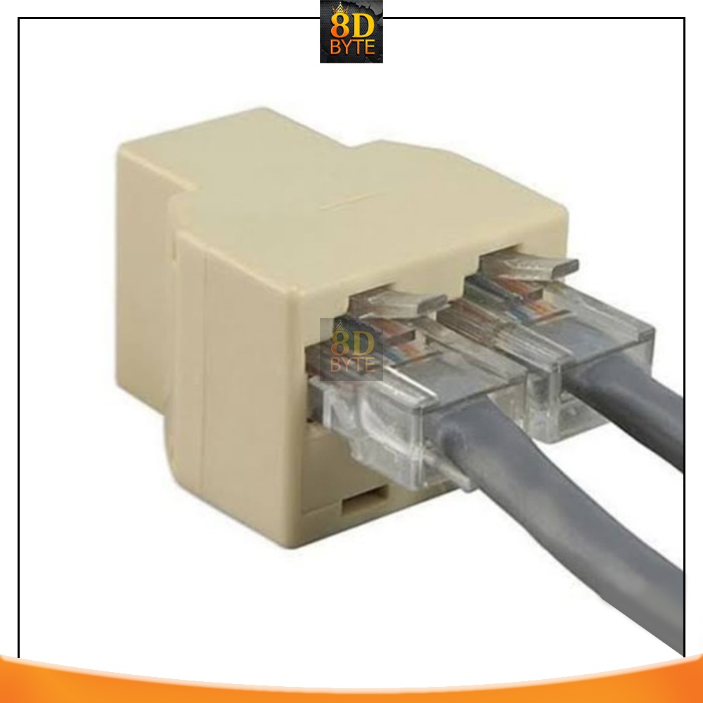 Barel RJ45 Single / Double Konektor Sambungan Kabel Jack UTP LAN Jaringan Network