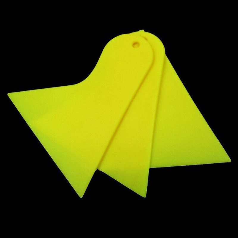 % In stock% Squeegee Aplikator Stiker Mobil Ujung Felt Lembut Warna Kuning