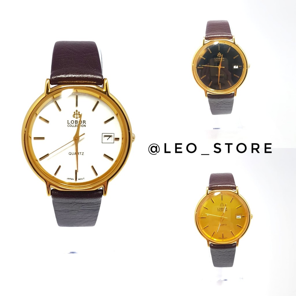 JAM LOBOR ORIGINAL. A3. JAM TANGAN PRIA CLASSSIK ADA TANGGAL.READY 3 WARNA.