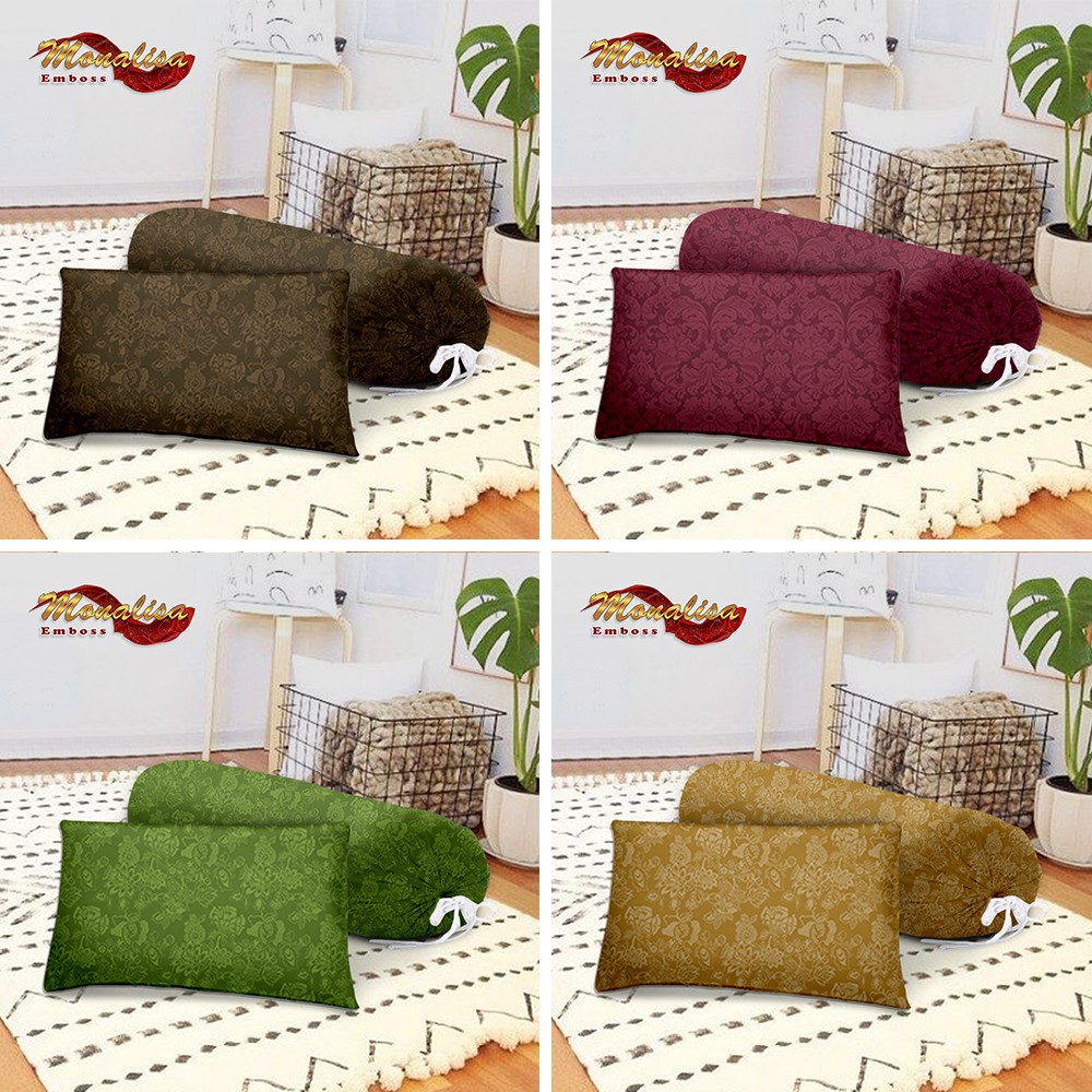 Monalisa Emboss Sarung Bantal Guling Random - Cuci Gudang