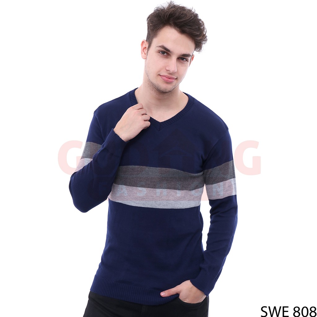 Sweater Rajut Lengan Panjang Pria - SWE 808