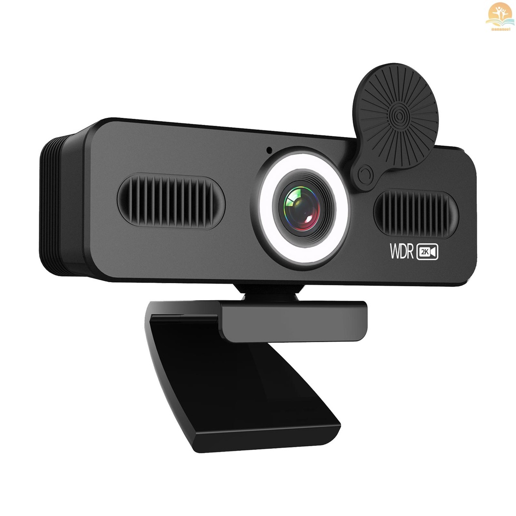 1440P HD Webcam Computer Webcam with Microphone USB PC Web Camera 120-degree Wide Angle with Fill-in Light Free Drive for Recording Calling Conferencing Gaming Compatible with Windows Vista iOS Android