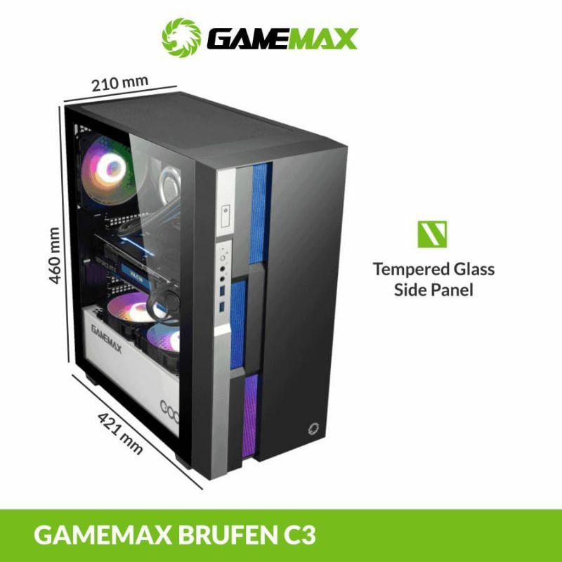 Gamemax BRUFEN C3 Casing PC Gaming E-ATX