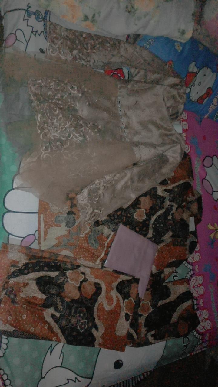 Kebaya Batik Couple Annisa Brown Rose | Kebaya Modern [ Free Jilbab ]