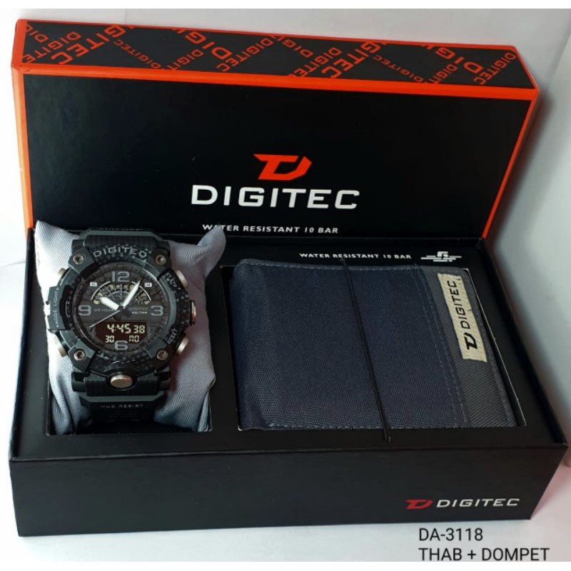 KARUNIA JAM - DIGITEC 3118T - DIGITEC DOUBLE TIME BONUS DOMPET JAM DOUBLE TIME ORIGINAL