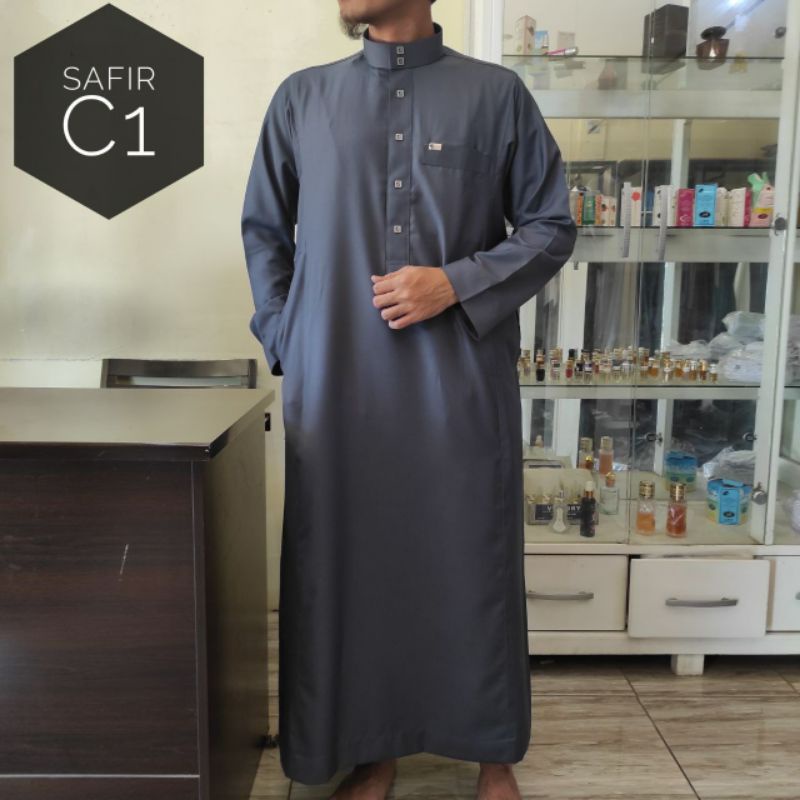 JUBAH AL RAZ BAHAN KATUN PREMIUM SEMI WOL MODEL SAFIR NON MANSET | WOL PREMIUM| GAMIS PRIA | BAJU SH