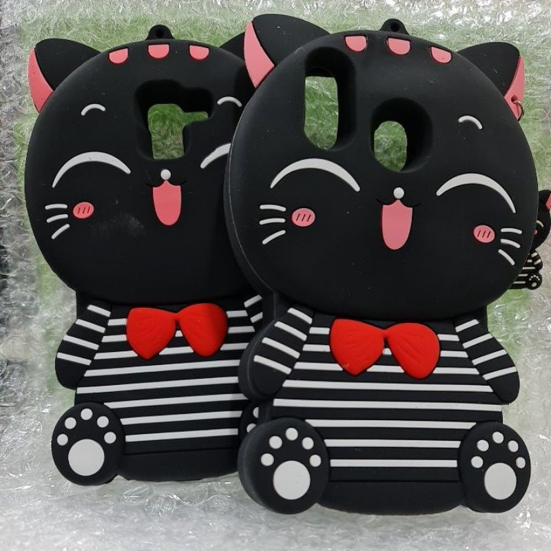 Silicon hp casing hp samsung soft case 3D karakter silicon boneka kucing