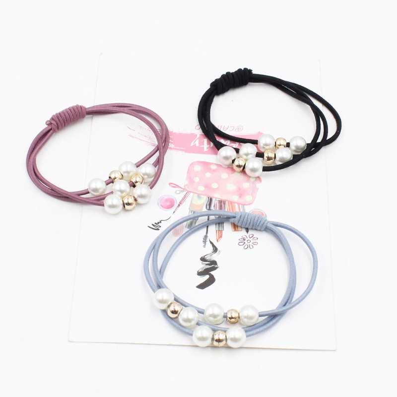 Tokoten - Ikat Rambut Mutiara - Ikat Rambut Warna Warni - Kuncir Rambut Wanita Korea TKO037-2