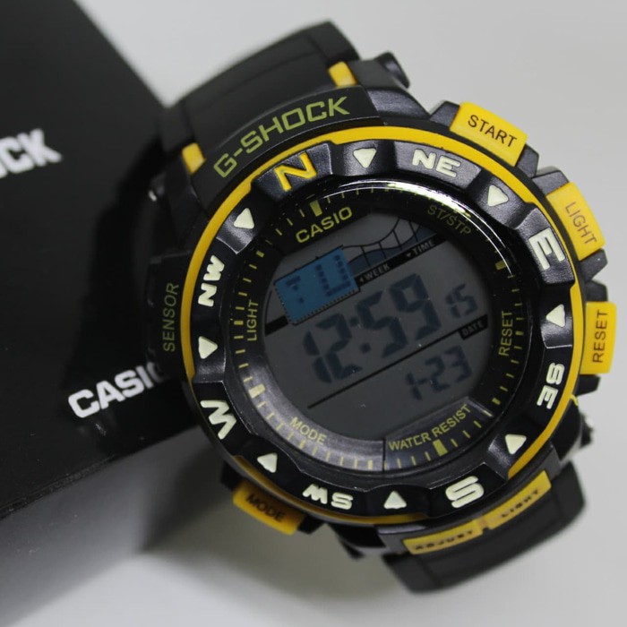 JAM TANGAN PRIA / WANITA GS PROTREK DIGITAL BLACK LIST YELLOW