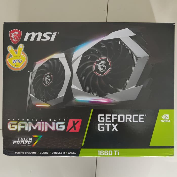 MSI Gaming X GTX 1660 Ti 6GB DDR6 VGA Garansi Resmi 2 Tahun 1660Ti Bukan 1660