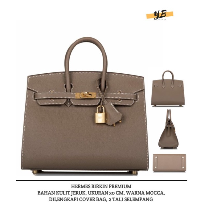 Bag Togo Leather 30Birkin Warna Mocca Premium | Tas Selempang Wanita Import