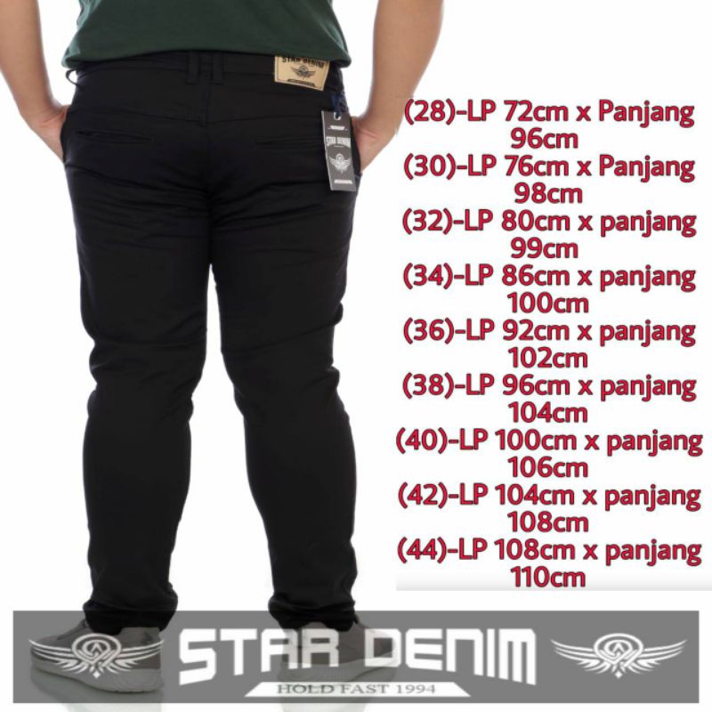 Celana Chino Panjang Pria Jumbo Star Denim Terbaru / Celana Chinos Pria / Celana Kantor Pria / Celana Chino Panjang Terlaris Distro Bandung