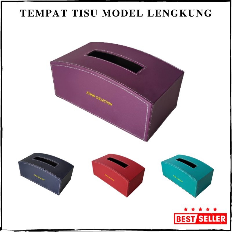 Wadah Tisu Isi 250 Sheet Model Lengkung Kotak Tissue Kulit Sintetis Tempat Tisu