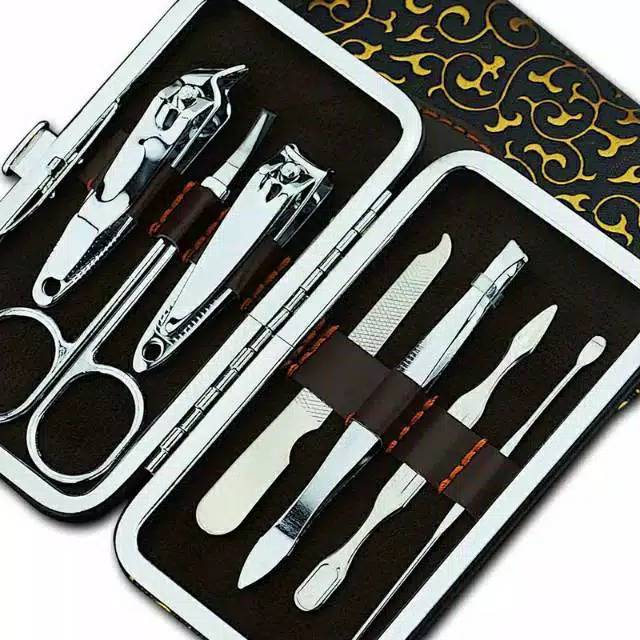 Set nail art 7 in 1 manicure padicure set gunting kuku perawatan kuku meni pedi