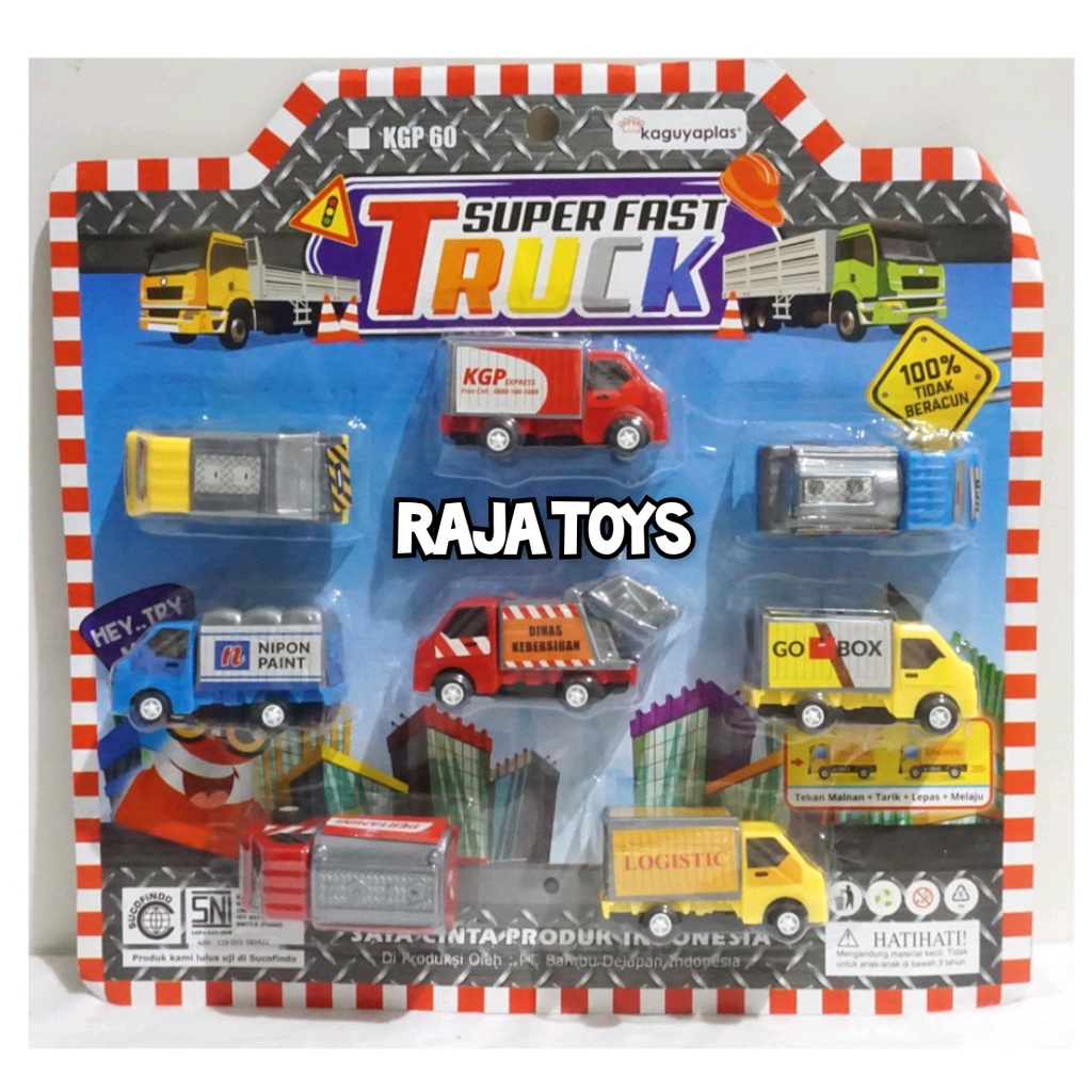 Mainan paket mobil Truck mini cute - Super Fast Truck - KGP 60