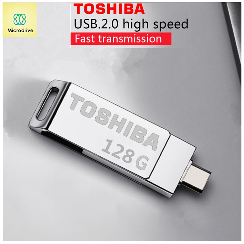 Toshiba 2 In 1 Metal USB 2.0 Micro USB OTG 128GB/256GB Dual USB Flash Memory Drive