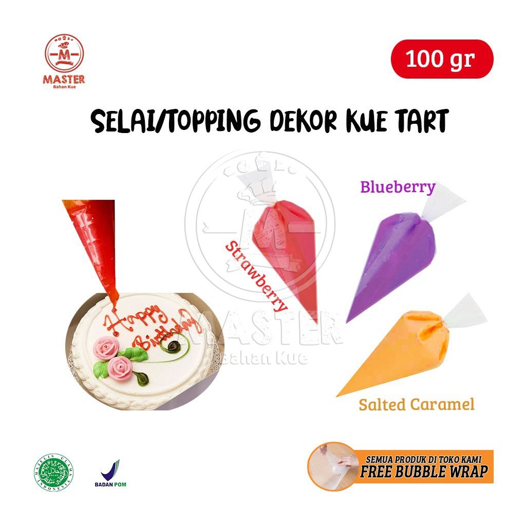 

Selai / Topping Tulisan Dekorasi Kue Tart Kemasan Piping Bag [100 gr]