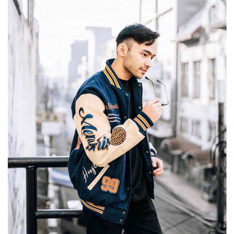 COD Jaket Varsity Pria Jepang Baseball Distro Aestetic CasualErigo Full Sablon Hustle Kamikaze Origi