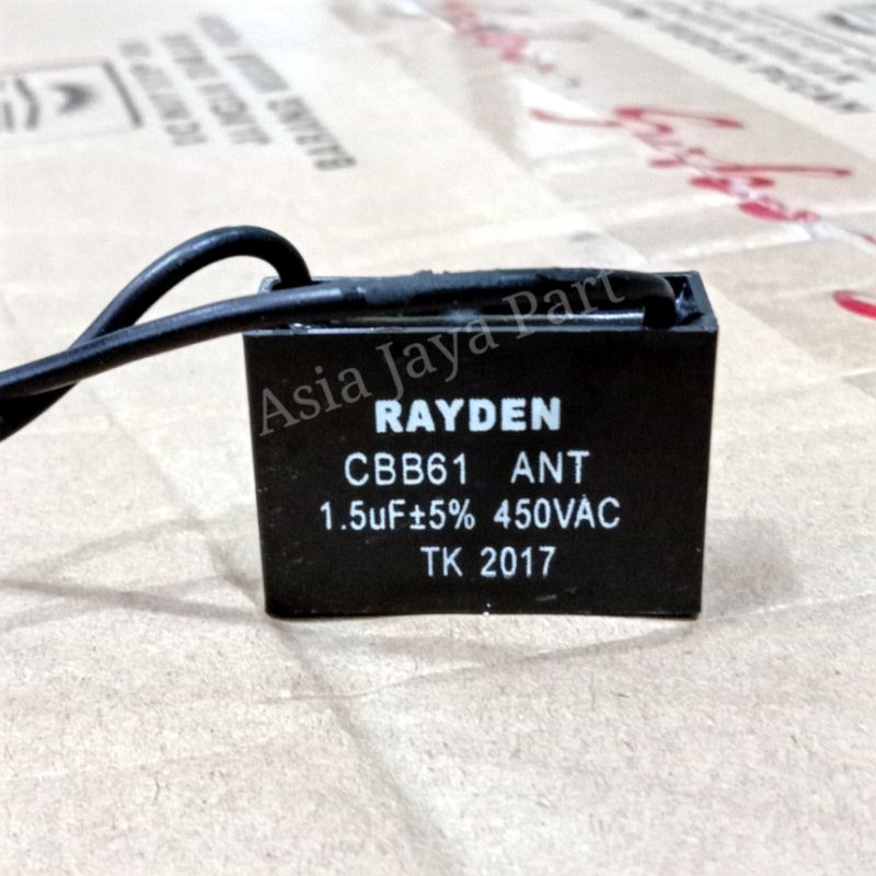 Kapasitor Kipas Angin 1.5 uf 450V 1,5uf