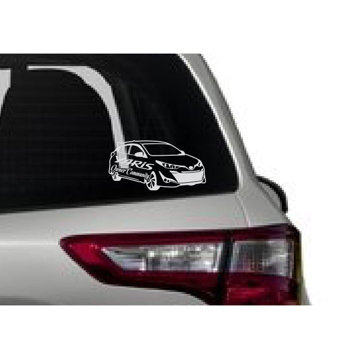 Stiker Toyota Yaris Owner Community Komunitas Mobil Club Laptop Kaca