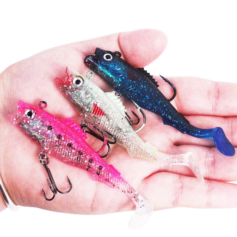 1Pcs Soft Umpan Pancing Swimbait 9cm 14g Luminous Fishing Lure Ikan Bass Wobbler Sinking Bait Kail Memancing Tackle