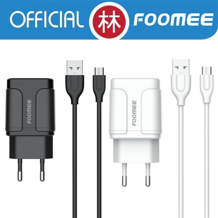 Foomee CC18 Charger Adaptor + Cable Micro USB 2.4A FAST CHARGING CC18 CHARGER FOOME CHARGER