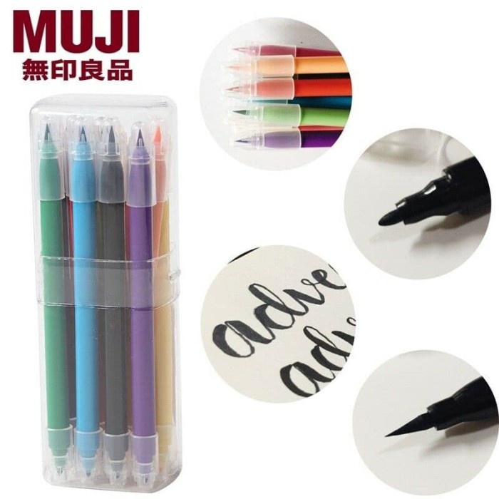 

Mantap Muji Pen Set 12 Colors - Dual Head / Twin Tip - Spidol N Brush Sale!!!