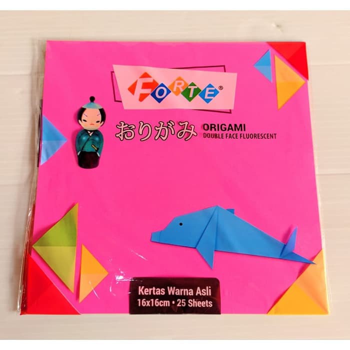 

Forte Kertas Origami 16 x 16 Double Side | 2 Sisi (Pak Isi 25 Lembar)