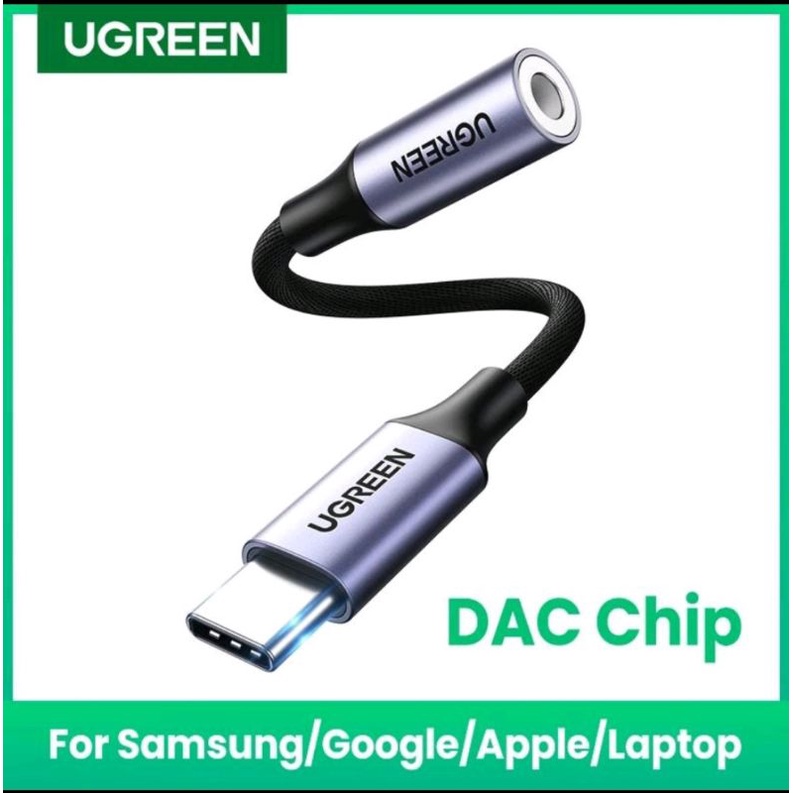 Ugreen Usb C to Aux 3.5mm Audio - Konverter Ugreen Type C to Audio Jack DAC