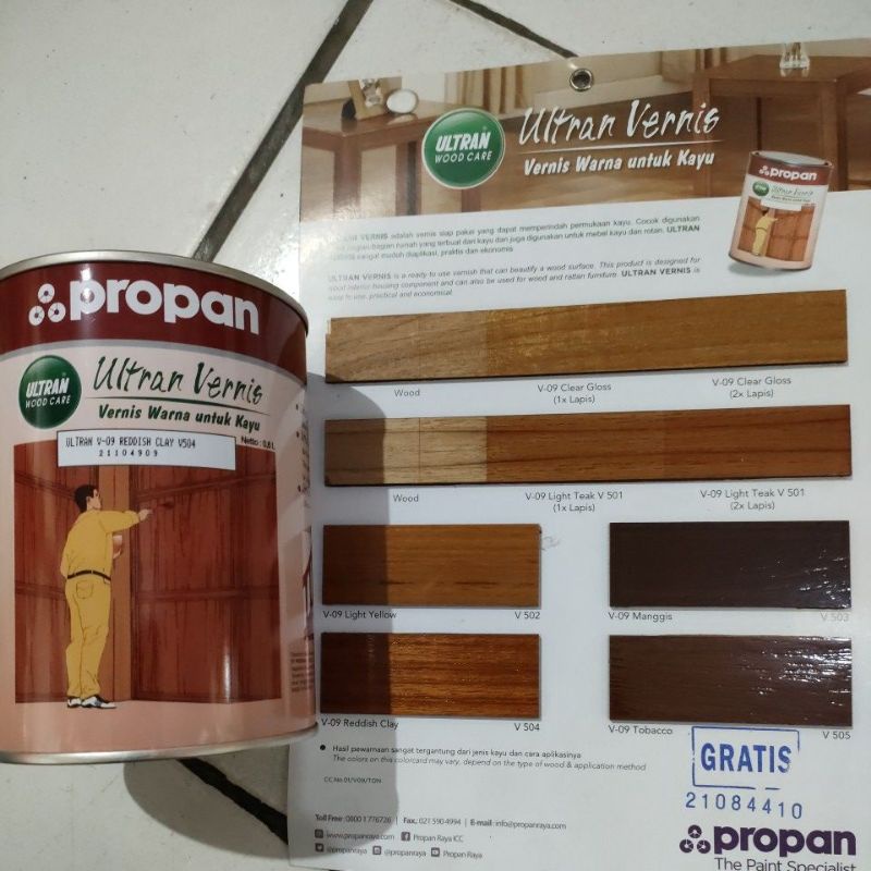 ( BONUS BUBBLE WRAP ) Cat vernis kayu V09 politur kayu warna kayu cat kayu pengkilap kayu pengkilap 