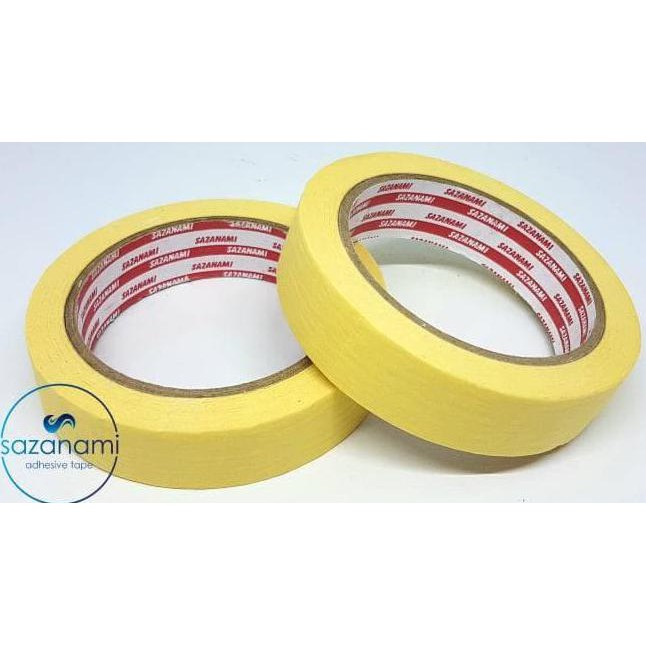 

Terbaru Lakban Kertas Masking Tape 1" 24Mm X 27M Sazanami Tape Isolasi Kertas Juara