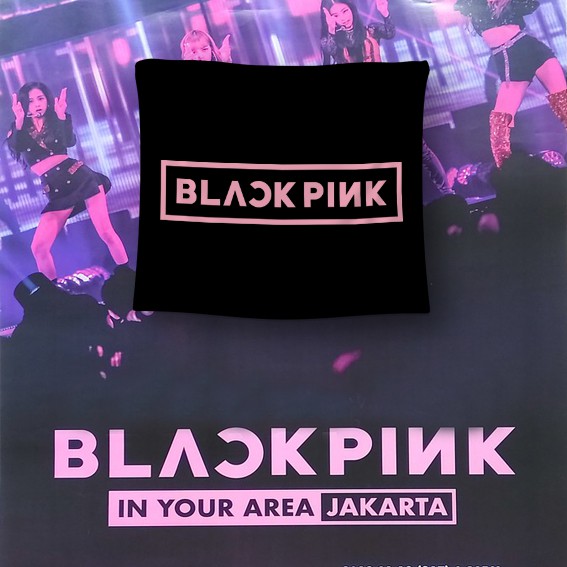 bendera KPOP GIRLBAND BLACKPINK LOGO flag poster kain AESTHETIC BLINK