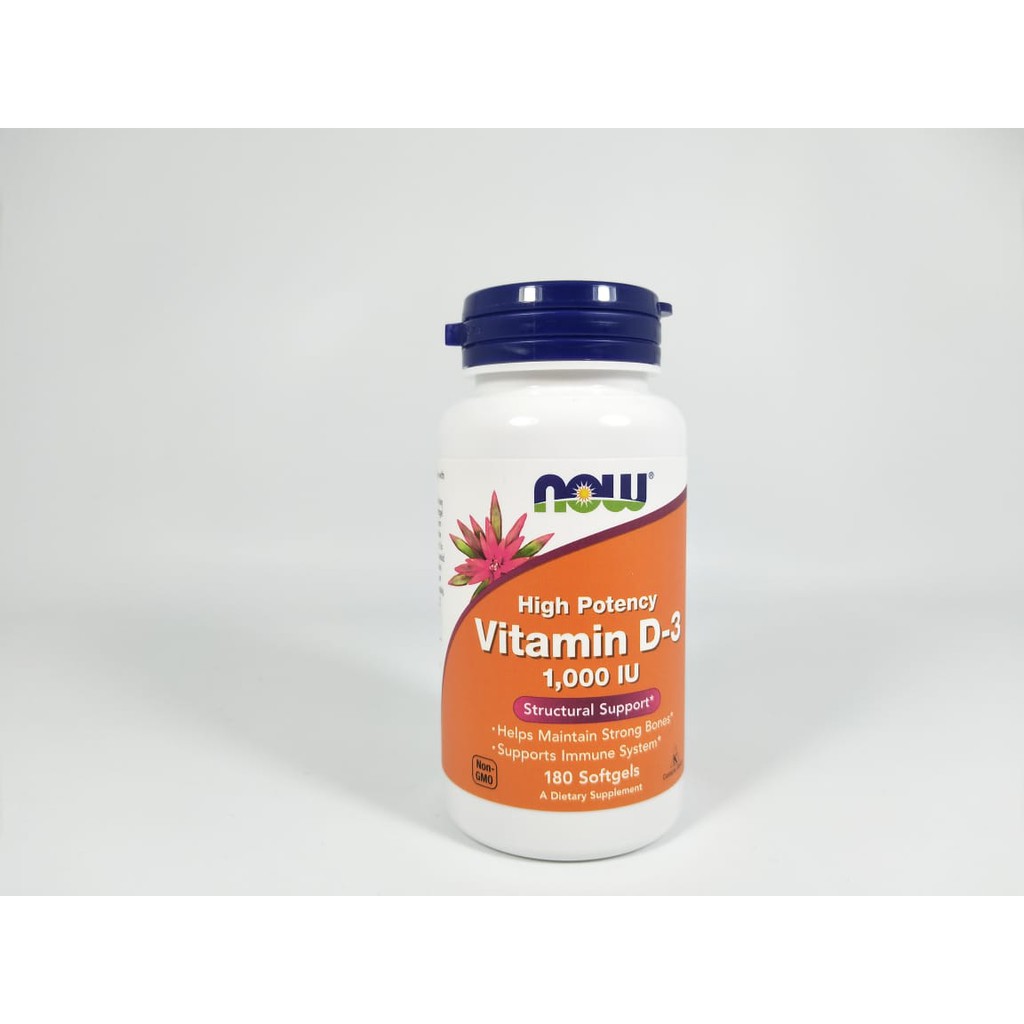 NOW Vitamin D3 1000 IU - 180 SGELS Bpom MURAH TERMURAH