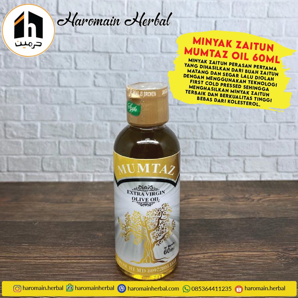 

Minyak zaitun mumtaz isi 60ml (Bisa di minum)