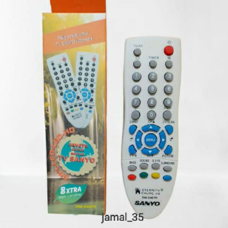 REMOTE REMOT TV SANYO LCD LED TABUNG SLIM FLAT MULTI KHUSUS TV SANYO